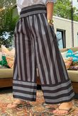 Bloc Stripe Wide Leg Pant Black & Storm